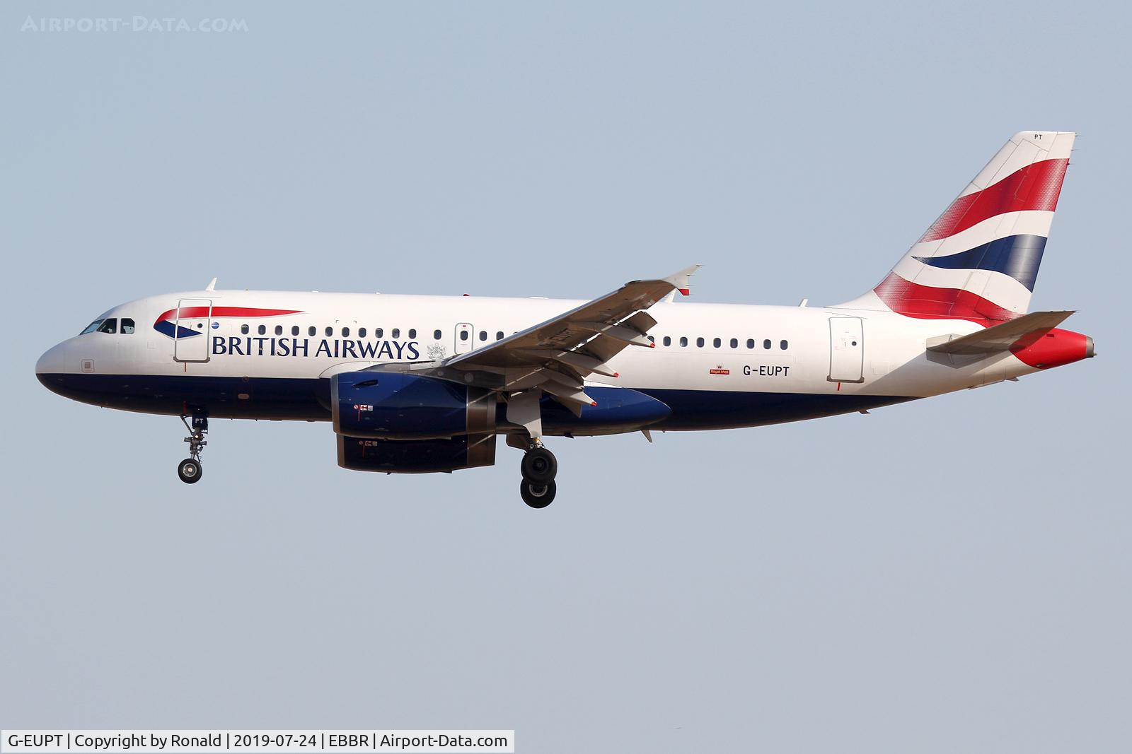 G-EUPT, 2000 Airbus A319-131 C/N 1380, at bru