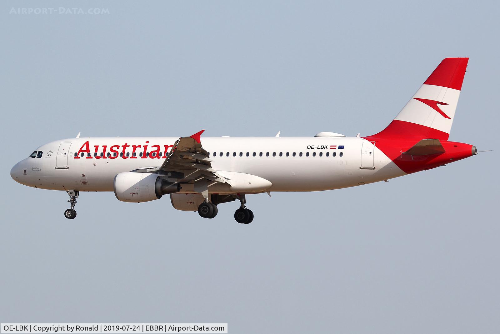 OE-LBK, 2003 Airbus A320-214 C/N 1931, at bru