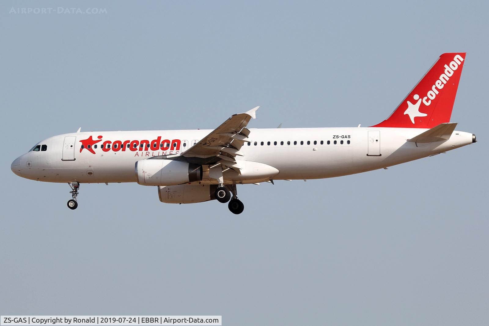 ZS-GAS, 1990 Airbus A320-231 C/N 076, at bru