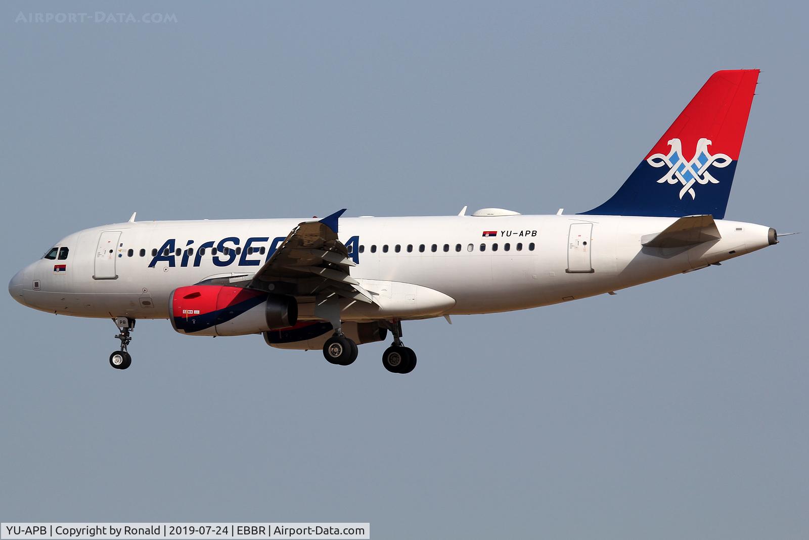 YU-APB, 2004 Airbus A319-132 C/N 2296, at bru