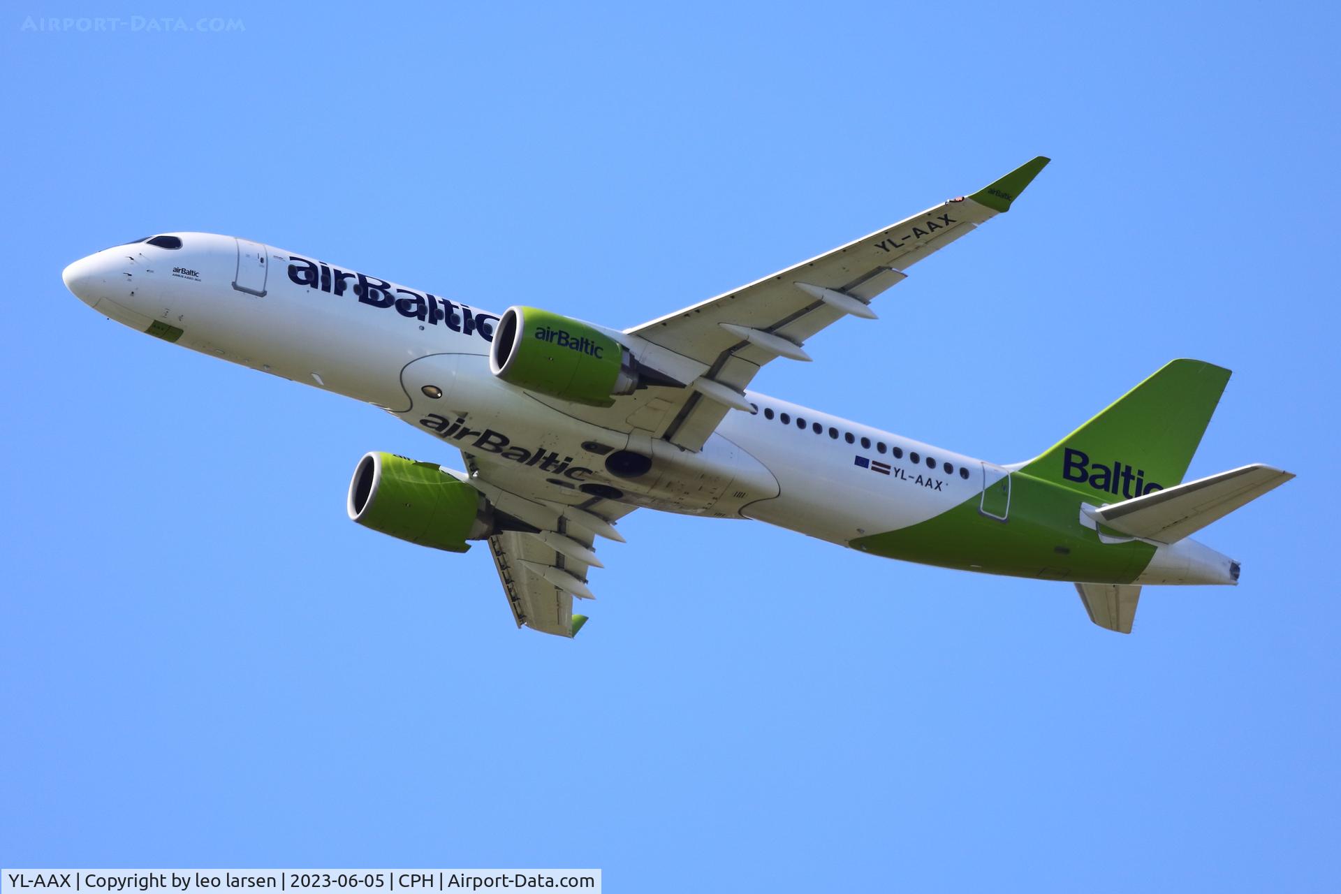YL-AAX, 2020 Airbus A220-300 C/N 55094, Copenhagen 5.6.2023
