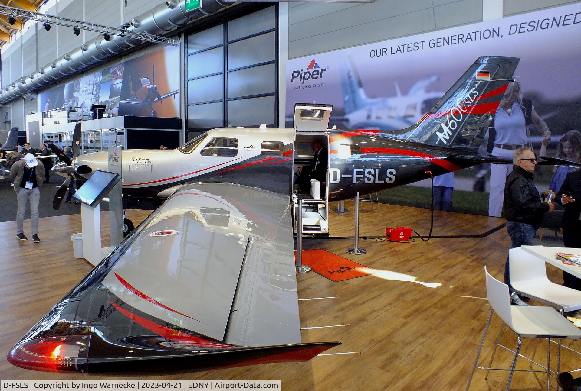 D-FSLS, 2023 Piper PA-46-600TP Meridian M600 SLS C/N 4698240, Piper PA-46-600TP Meridian M600 SLS at the AERO 2023, Friedrichshafen