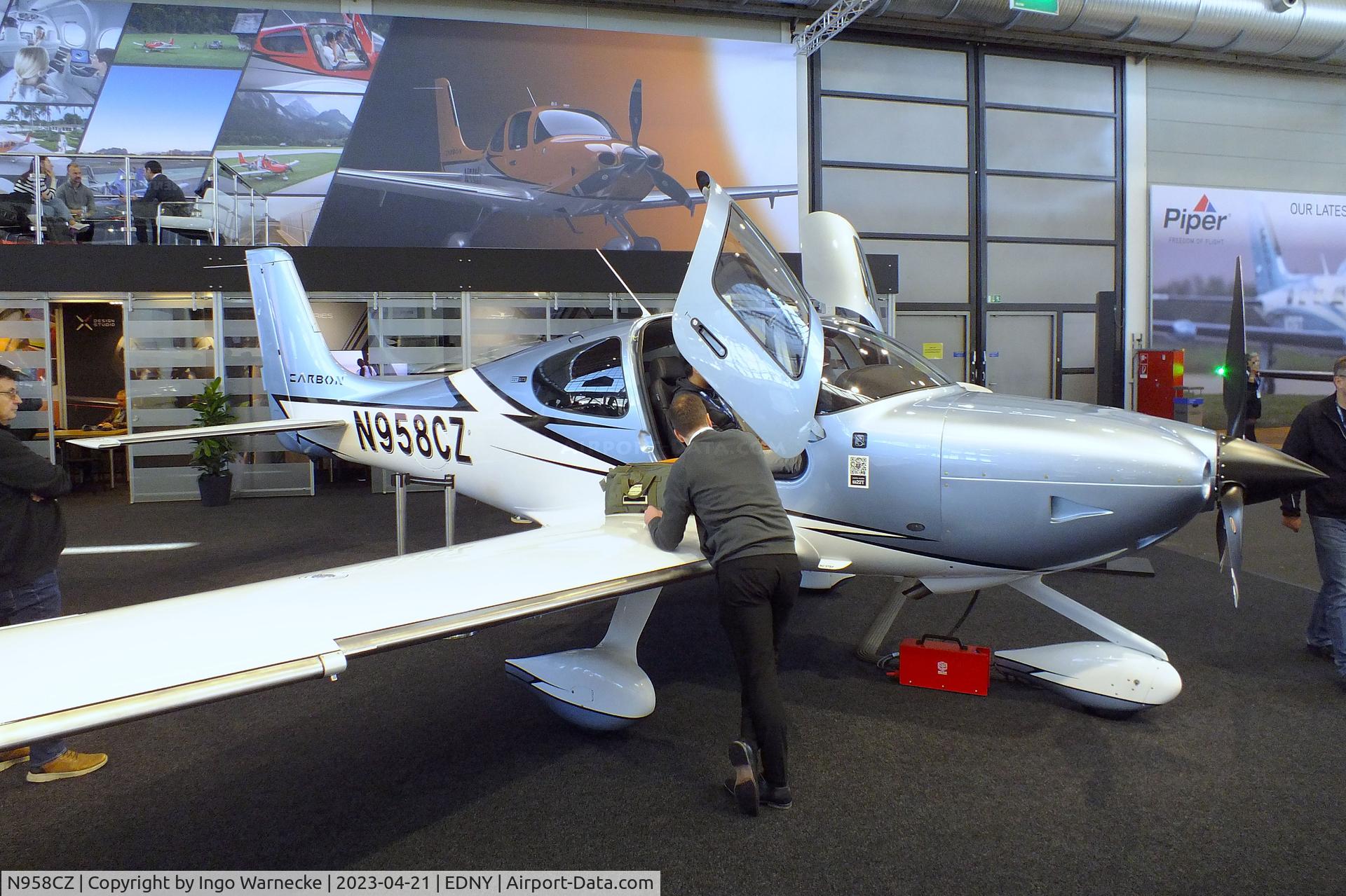 N958CZ, Cirrus SR22T C/N 9058, Cirrus SR22T GTS G6 Carbon at the AERO 2023, Friedrichshafen