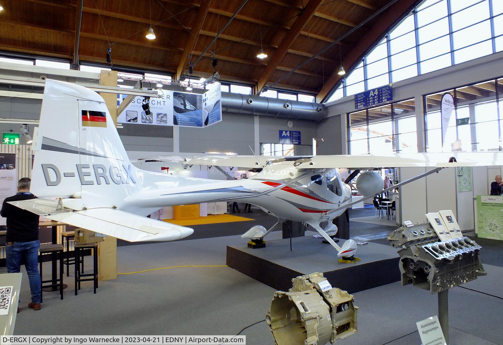 D-ERGX, 2012 Remos GX C/N 418, Remos GX with underwing sensor-pod at the AERO 2023, Friedrichshafen