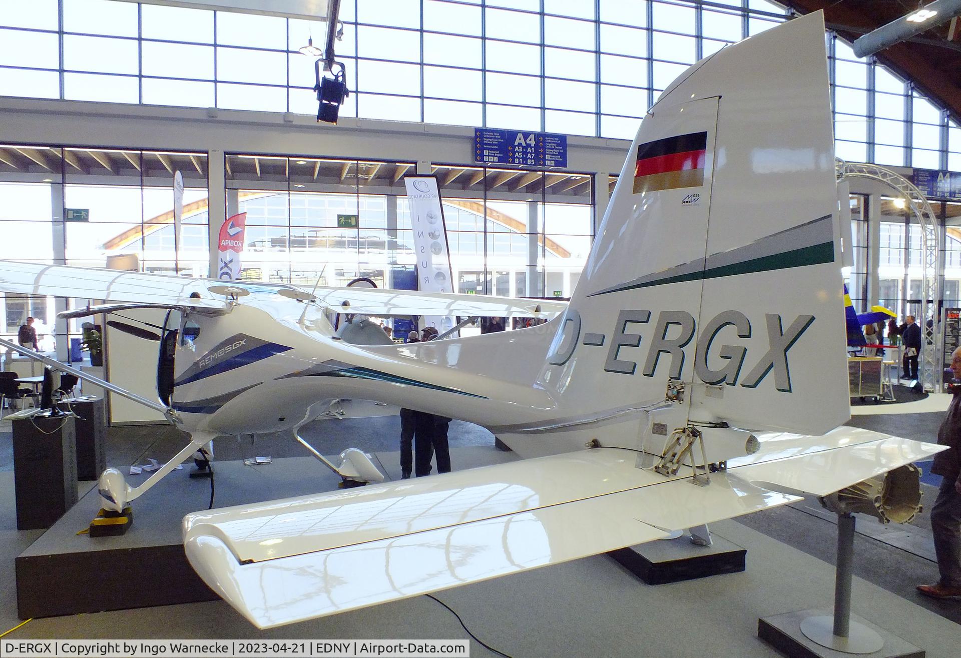 D-ERGX, 2012 Remos GX C/N 418, Remos GX with underwing sensor-pod at the AERO 2023, Friedrichshafen