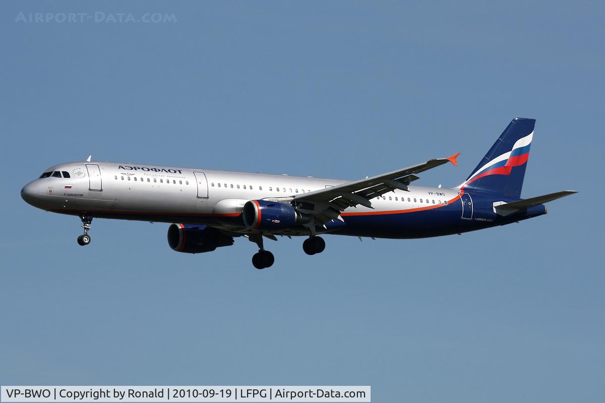 VP-BWO, 2004 Airbus A321-211 C/N 2337, at cdg