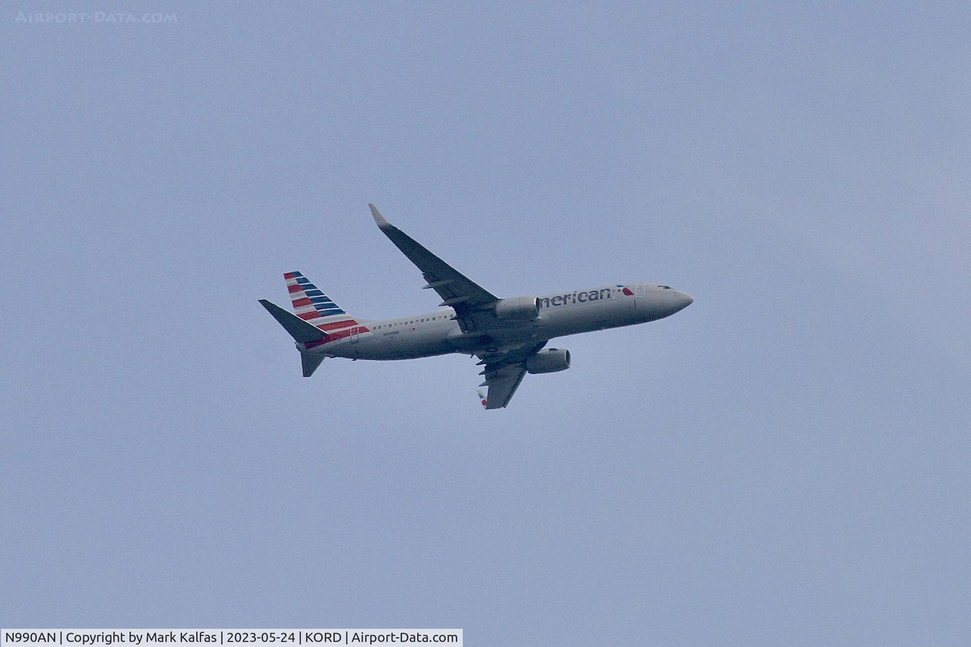 N990AN, 2009 Boeing 737-823 C/N 29563, American Airlines Boeing 737-823, N990NN AA1831 PBI-ORD