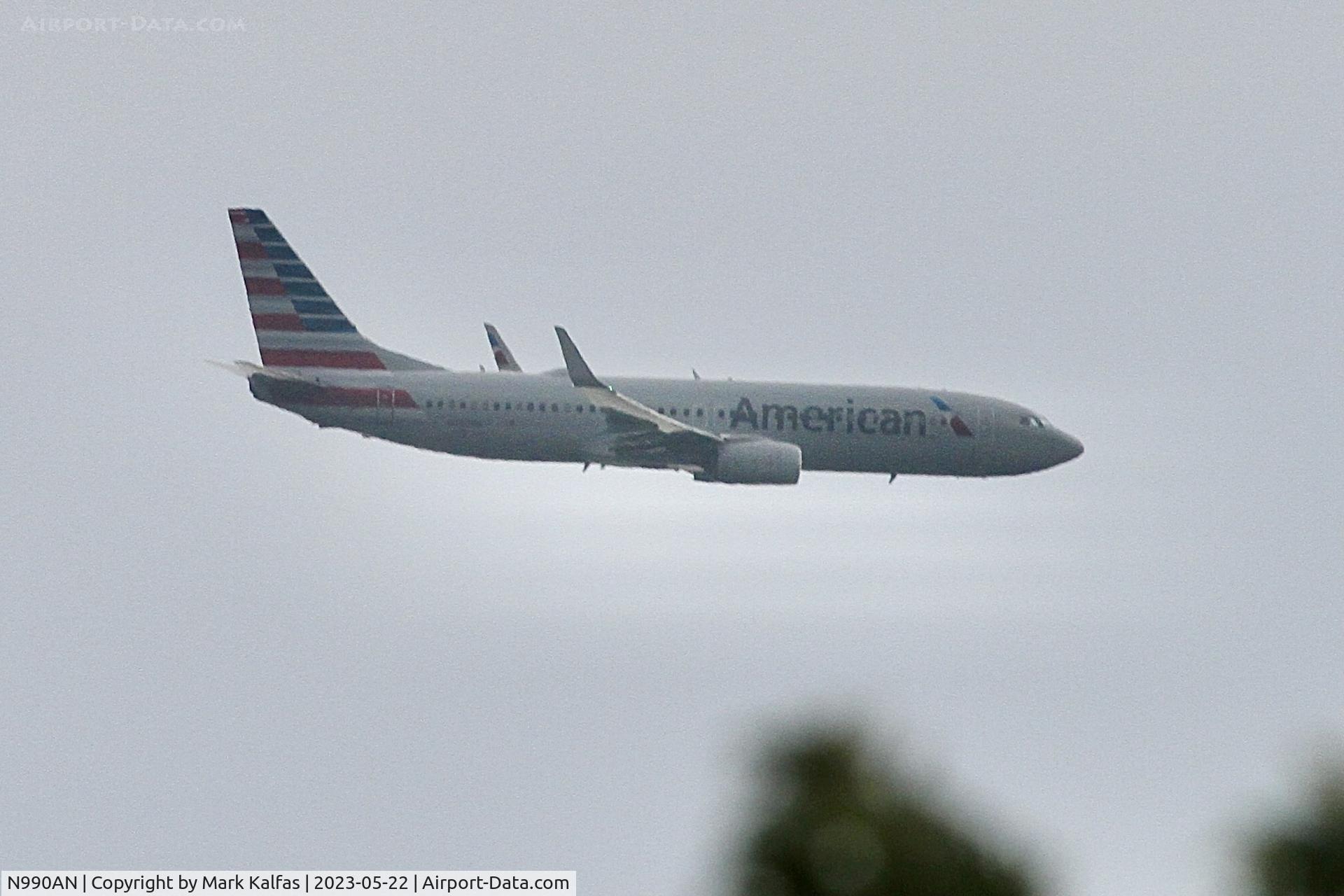 N990AN, 2009 Boeing 737-823 C/N 29563, American Airlines Boeing 737-823, N990NN AA1831 PBI-ORD