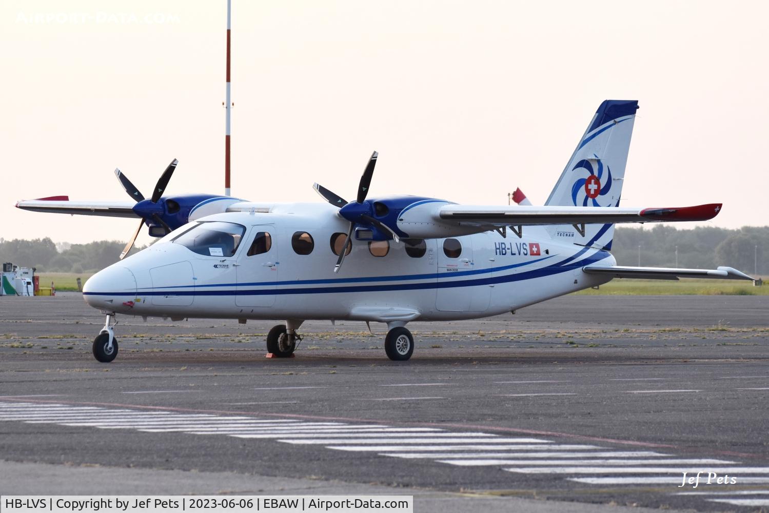 HB-LVS, 2022 Tecnam P-2012 Traveller C/N 050, At Antwerp Airport.