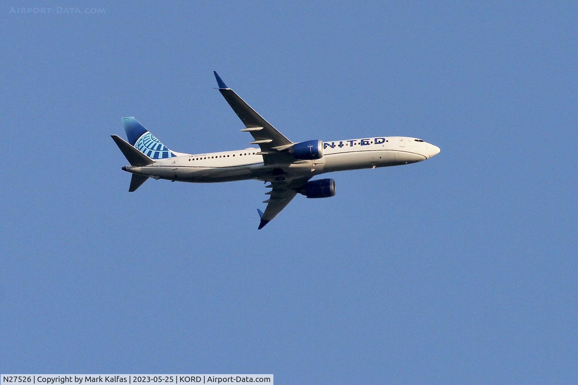 N27526, 2019 Boeing 737-9 MAX C/N 64499, United Airlines Boeing 737-9 MAX, N27526 UAL511 CLE-ORD