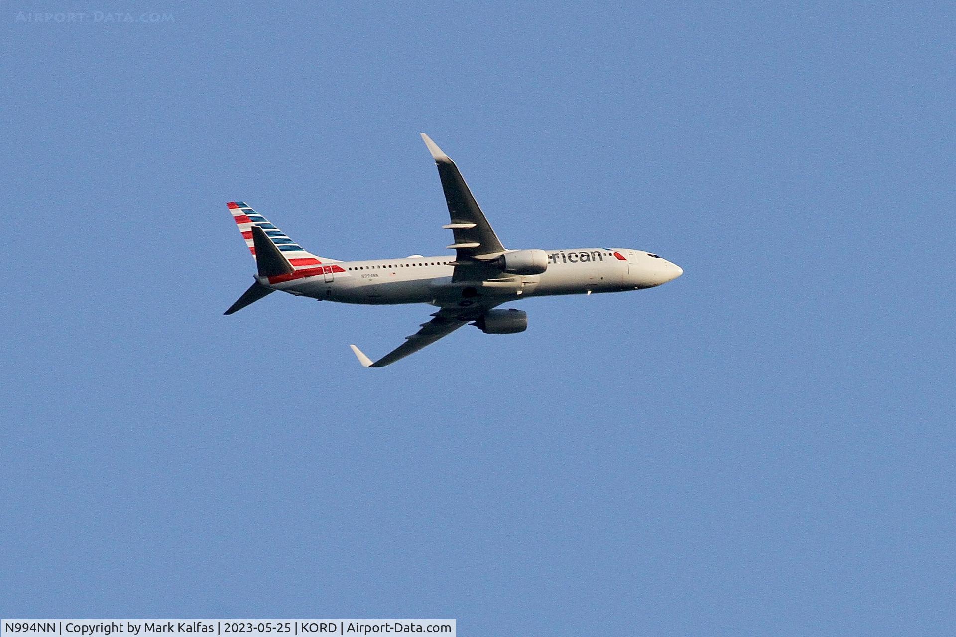 N994NN, 2016 Boeing 737-823 C/N 33248, American Airlines Boeing 737-823, N994NN AA865 PHL-ORD