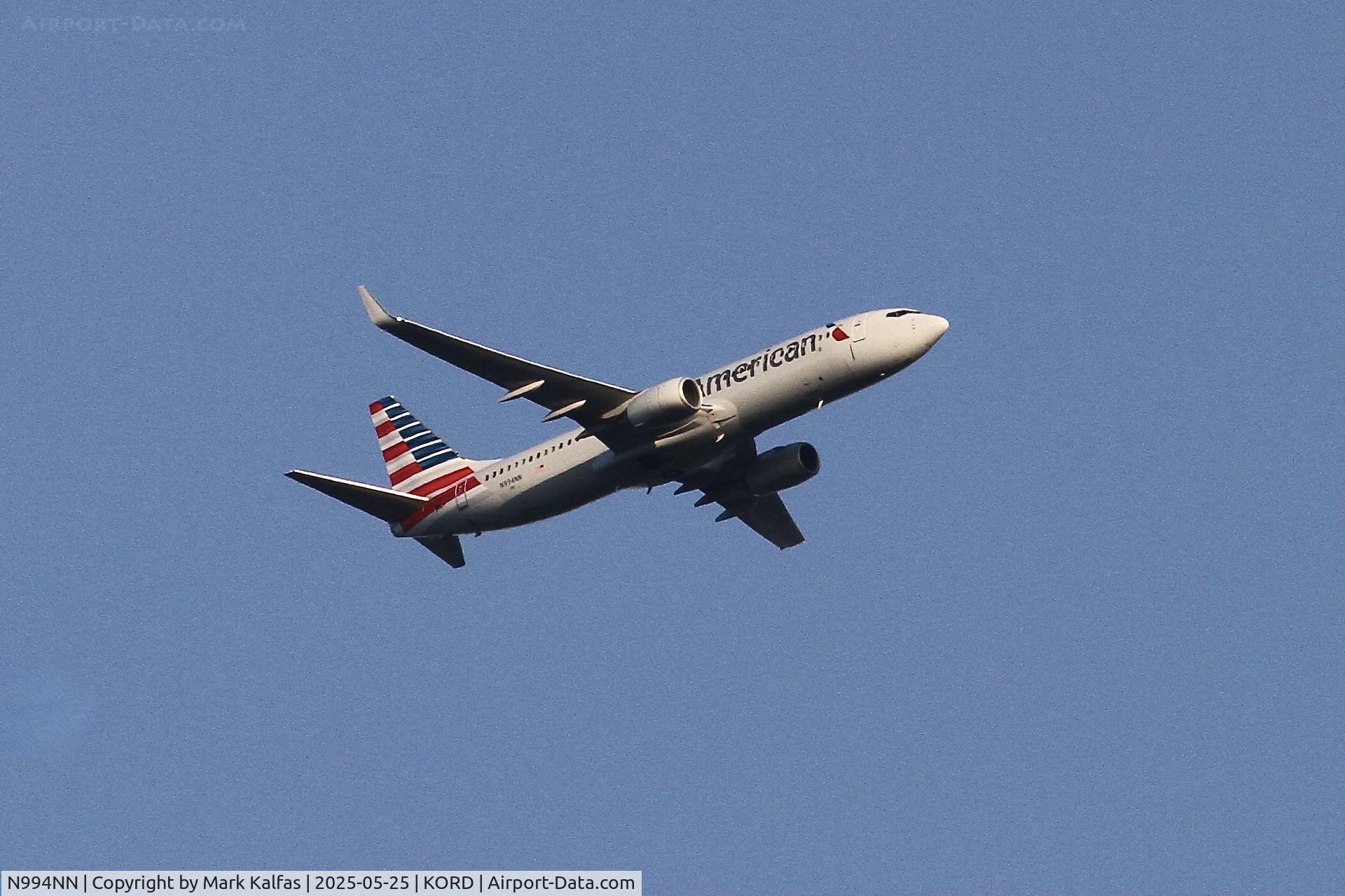 N994NN, 2016 Boeing 737-823 C/N 33248, American Airlines Boeing 737-823, N994NN AA865 PHL-ORD