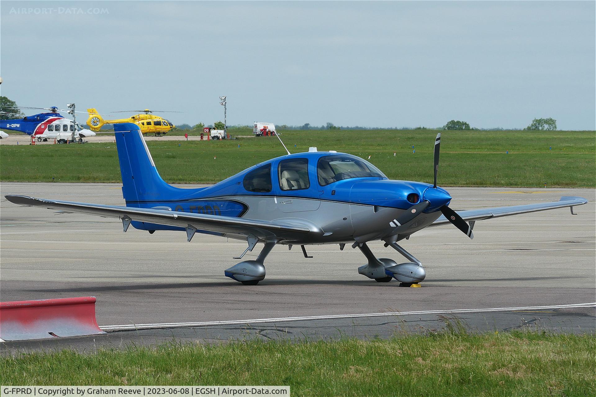 G-FPRD, 2020 Cirrus SR22 C/N 4919, Parked at Norwich.