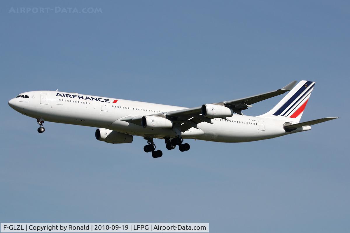 F-GLZL, 1998 Airbus A340-313X C/N 210, at cdg