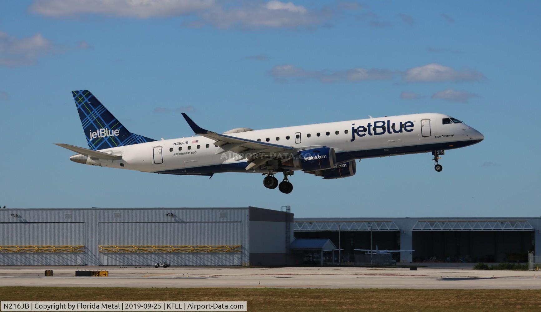 N216JB, 2006 Embraer 190AR (ERJ-190-100IGW) C/N 19000026, JBU E190 zx