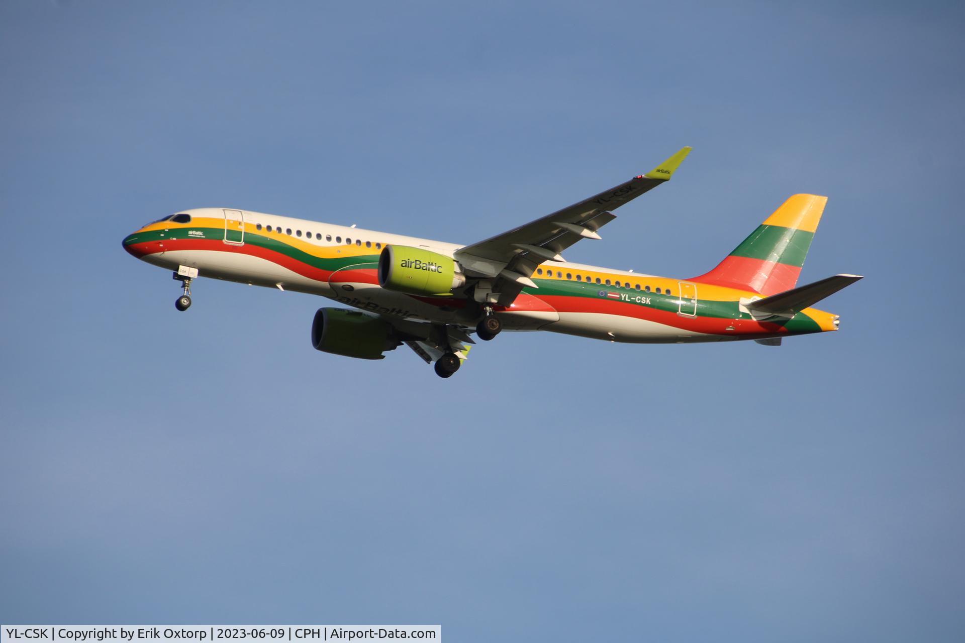 YL-CSK, 2018 Airbus A220-300 C/N 55039, YL-CSK landing rw 04R