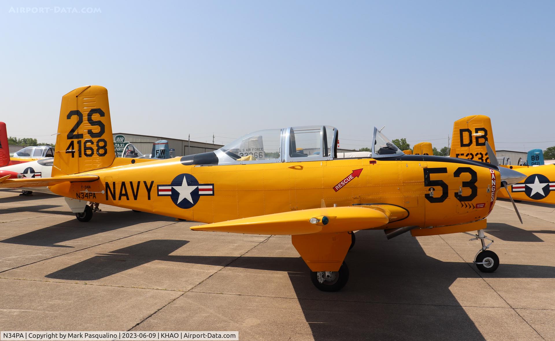 N34PA, 1955 Beech T-34A (A45) Mentor Mentor C/N G-268, Beech T-34A