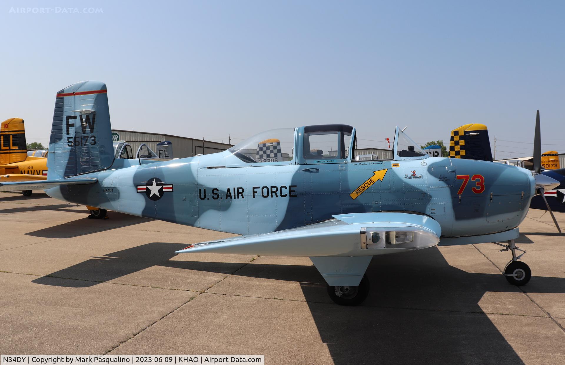 N34DY, 1956 Beech A45 C/N G-730, Beech T-34A