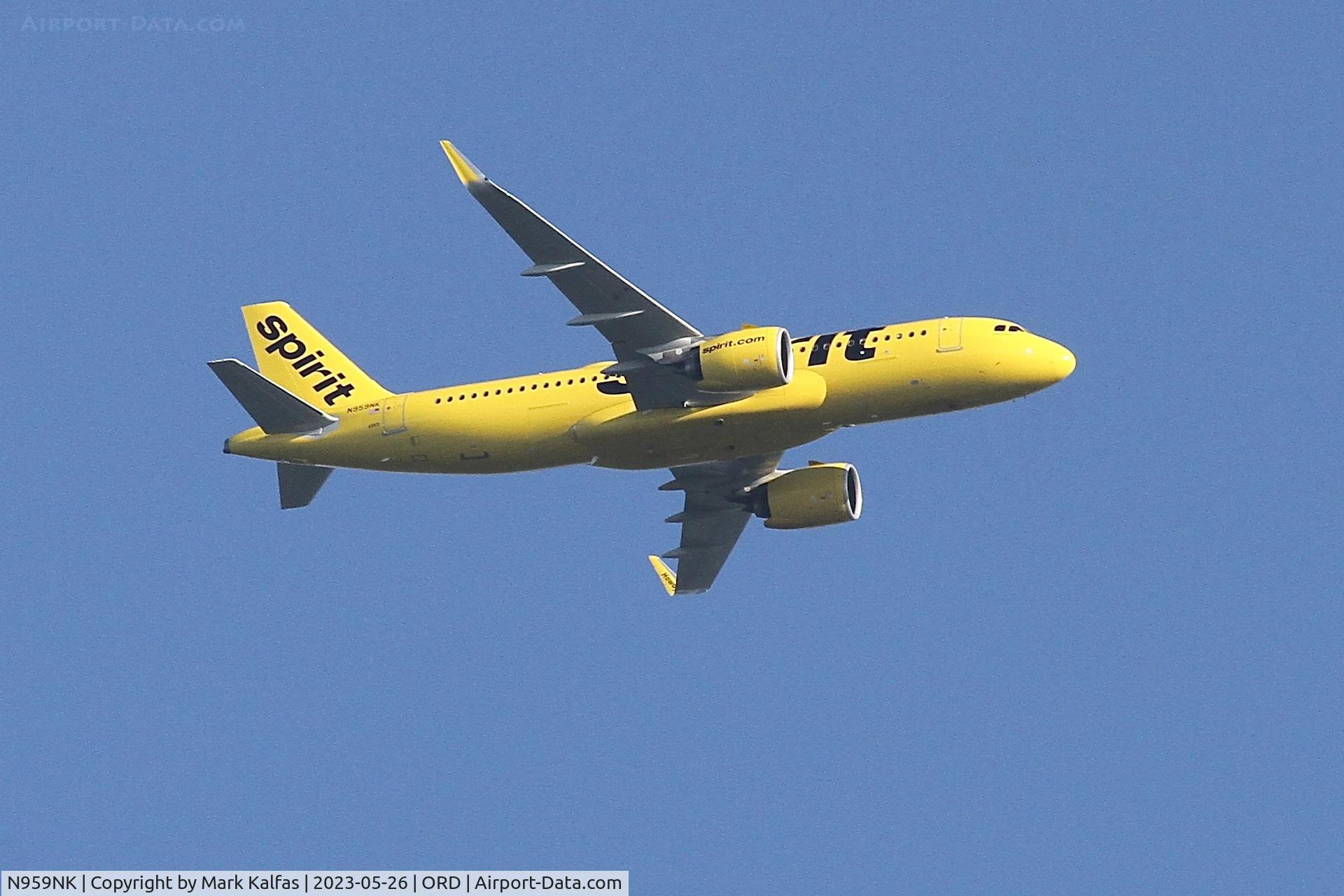 N959NK, 2022 Airbus A320-271N C/N 10921, Spirit Airlines Airbus A320-271N, N959NK NKS1785 ATL-ORD