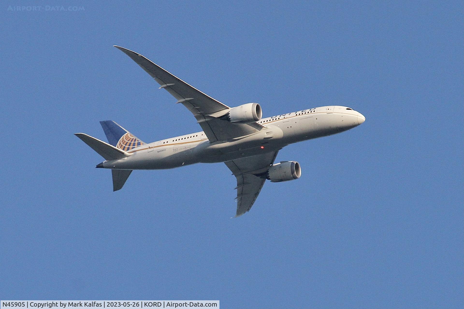 N45905, 2012 Boeing 787-8 Dreamliner Dreamliner C/N 34825, United Airlines Boeing 787-8 Dreamliner/ B788 N45905 UA1297 IAD-ORD