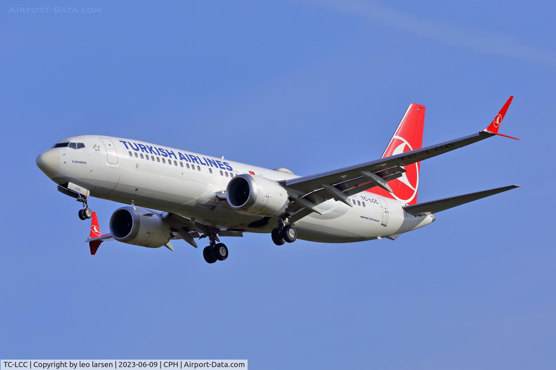 TC-LCC, 2018 Boeing 737-8 MAX C/N 60034, Copenhagen 9.6.2023
