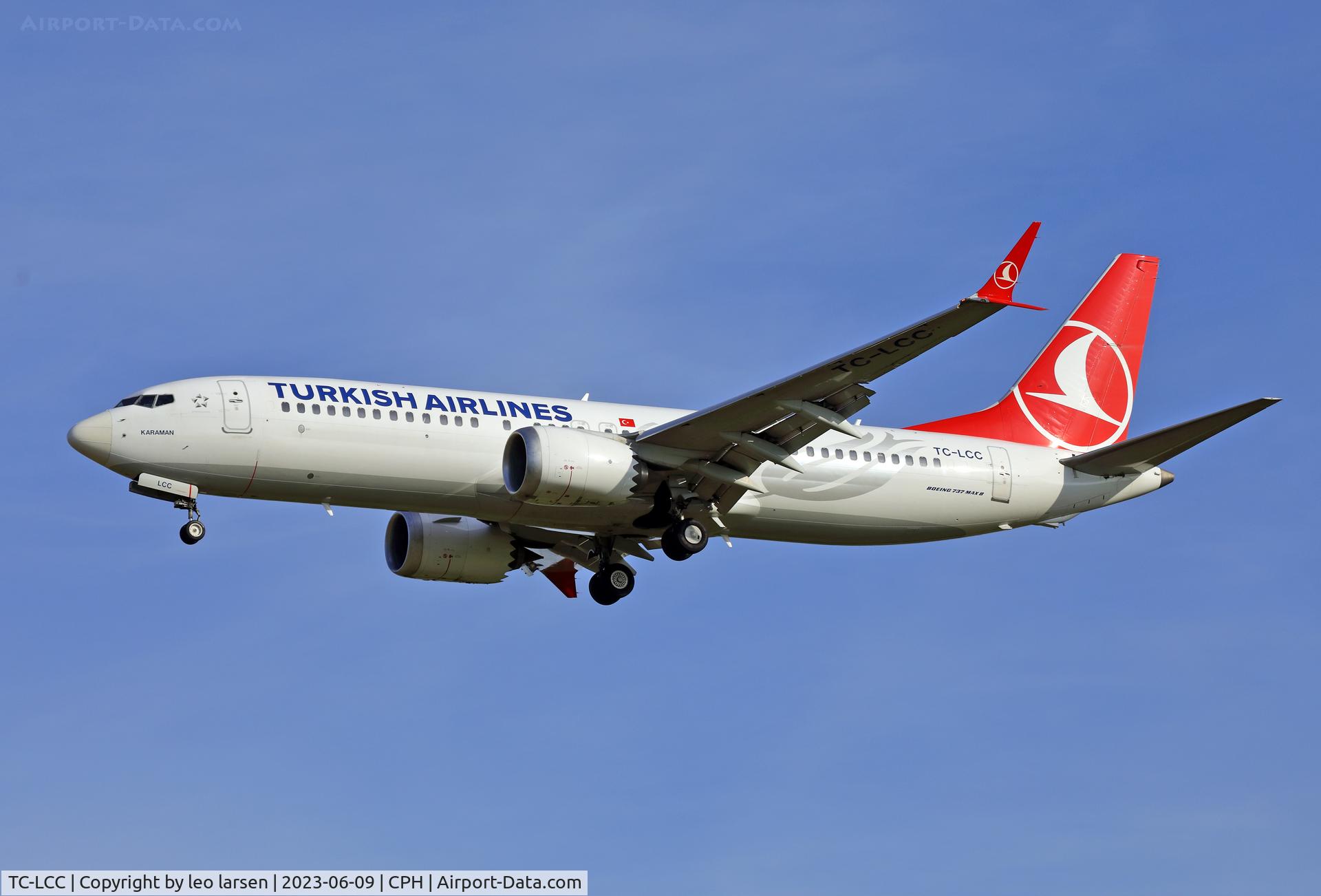 TC-LCC, 2018 Boeing 737-8 MAX C/N 60034, Copenhagen 9.6.2023