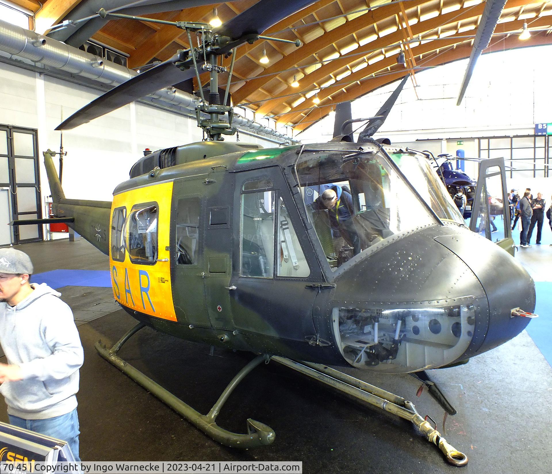 70 45, Bell UH-1D Iroquois (205) C/N 8105, Bell UH-1D Iroquois at the AERO 2023, Friedrichshafen