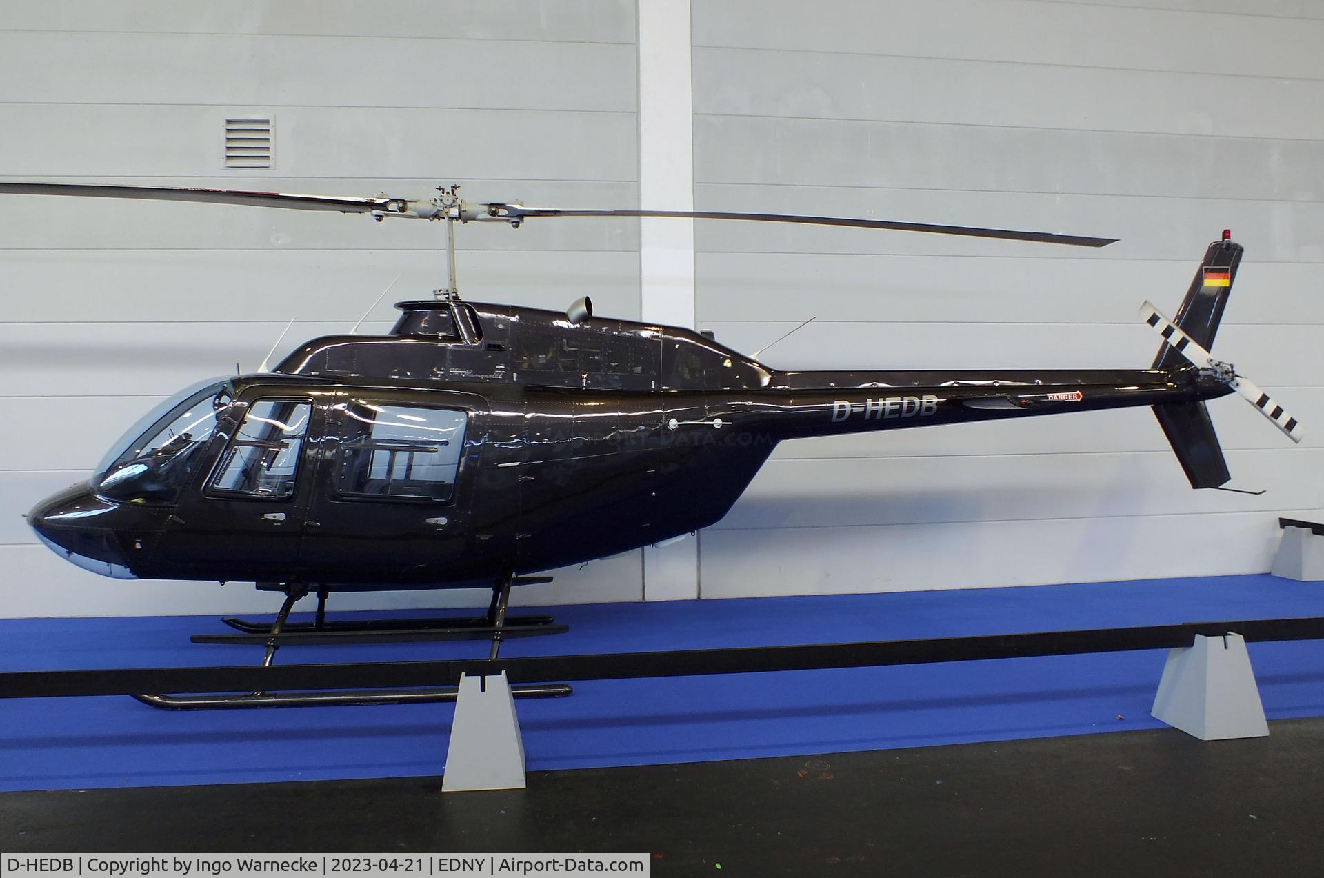D-HEDB, Bell 206B JetRanger III C/N 4197, Bell 206B JetRanger III at the AERO 2023, Friedrichshafen