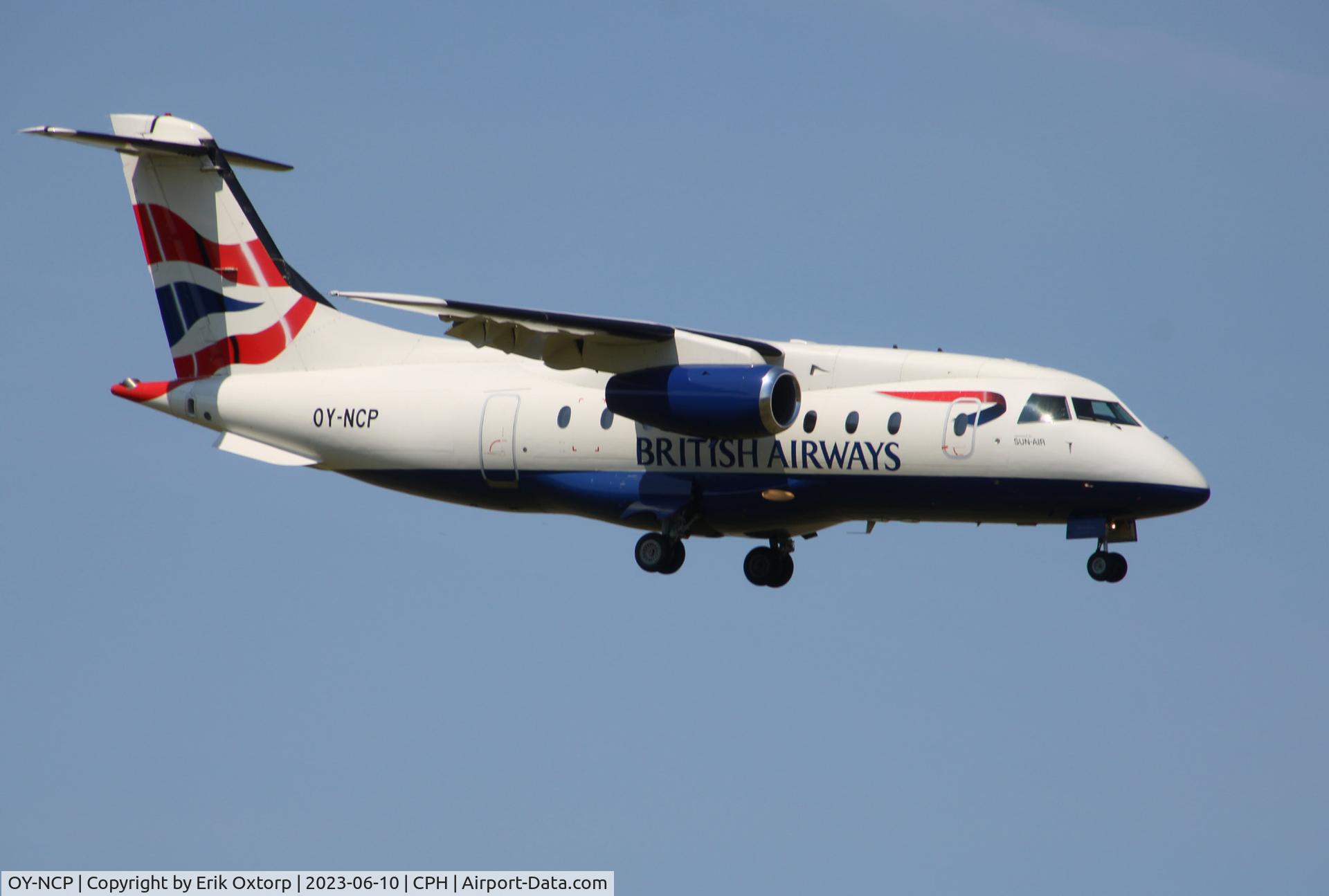 OY-NCP, 2002 Fairchild Dornier 328-310 328JET C/N 3219, OY-NCP landing rw 04R