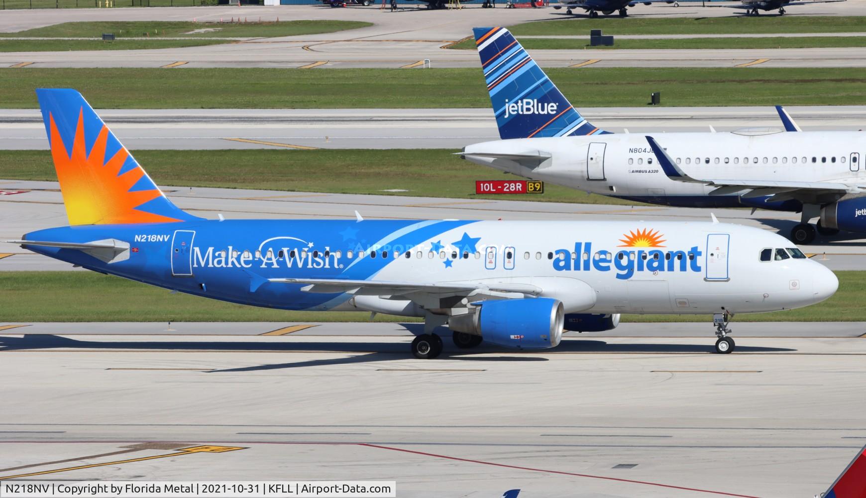 N218NV, 2000 Airbus A320-214 C/N 1229, AAY A320 zx Make a Wish