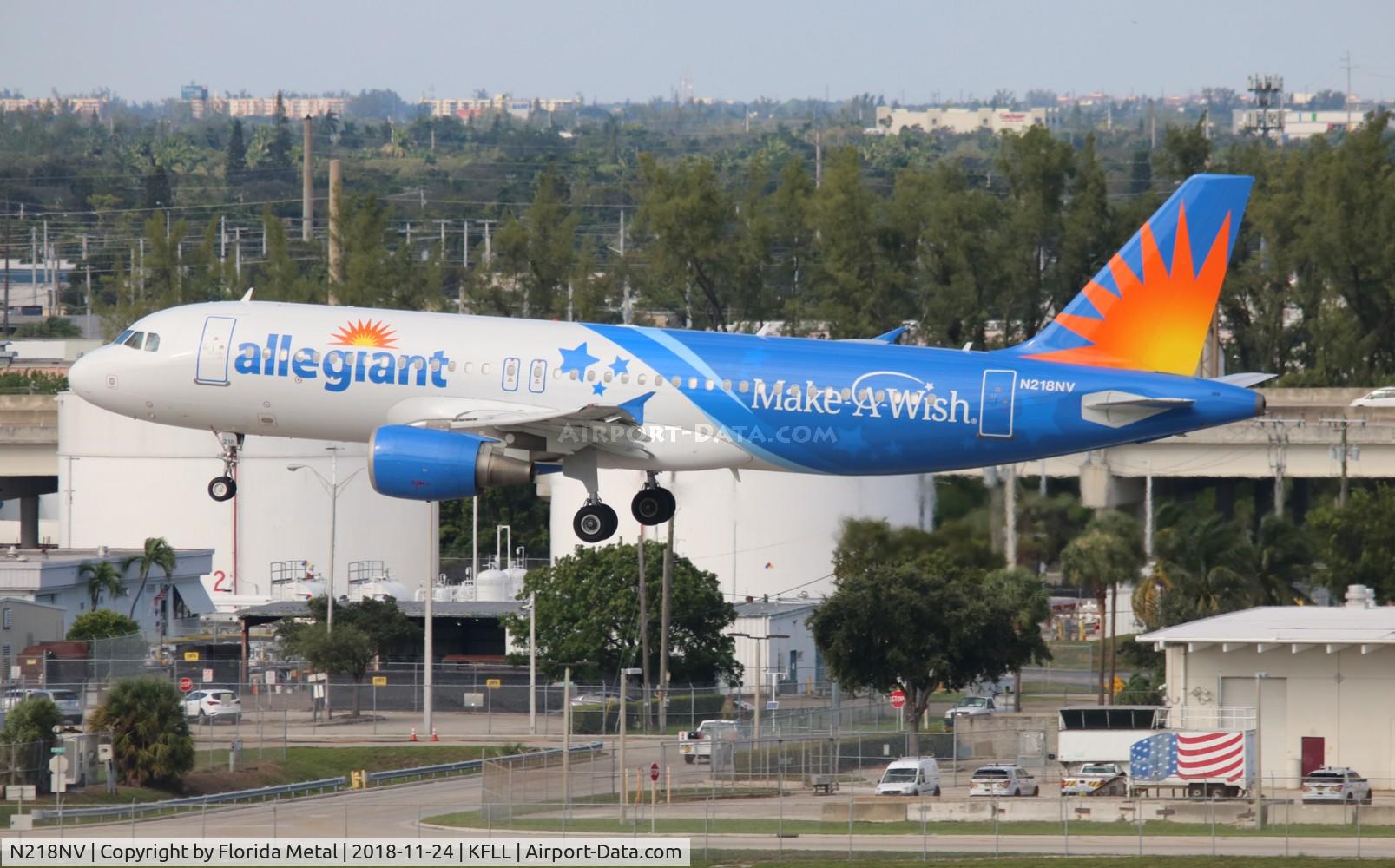 N218NV, 2000 Airbus A320-214 C/N 1229, AAY A320 zx Make a Wish