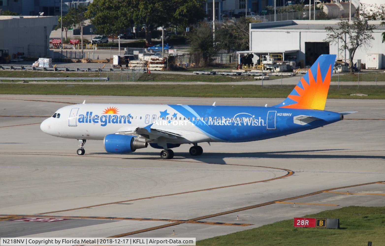 N218NV, 2000 Airbus A320-214 C/N 1229, AAY A320 zx Make a Wish