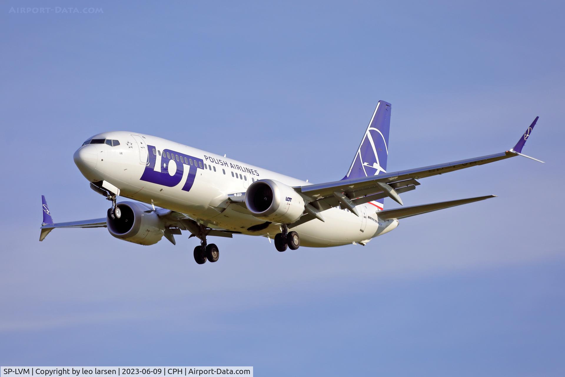 SP-LVM, 2022 Boeing 737-8 MAX C/N 65187, Copenhagen 9.6.2023