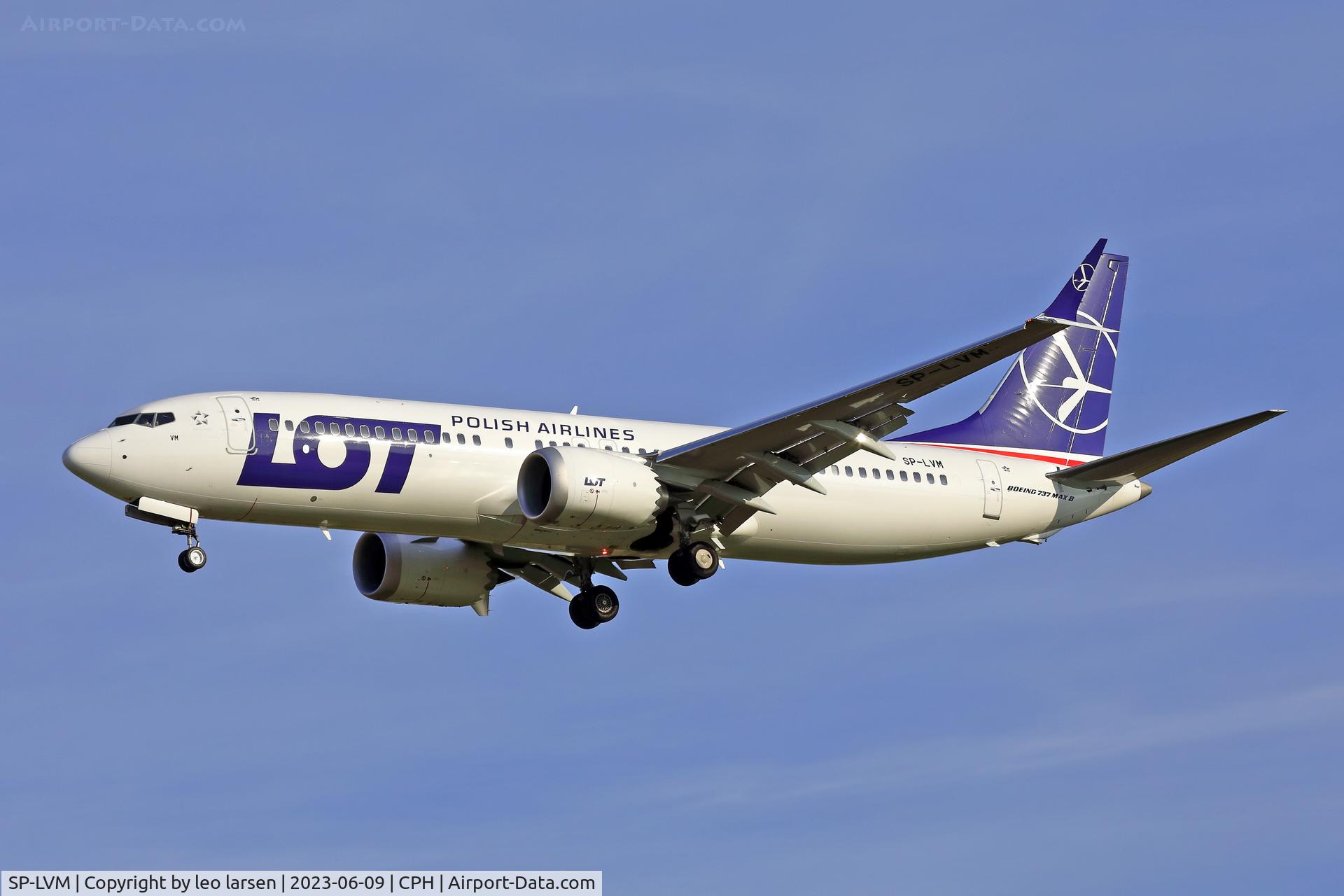 SP-LVM, 2022 Boeing 737-8 MAX C/N 65187, Copenhagen 9.6.2023