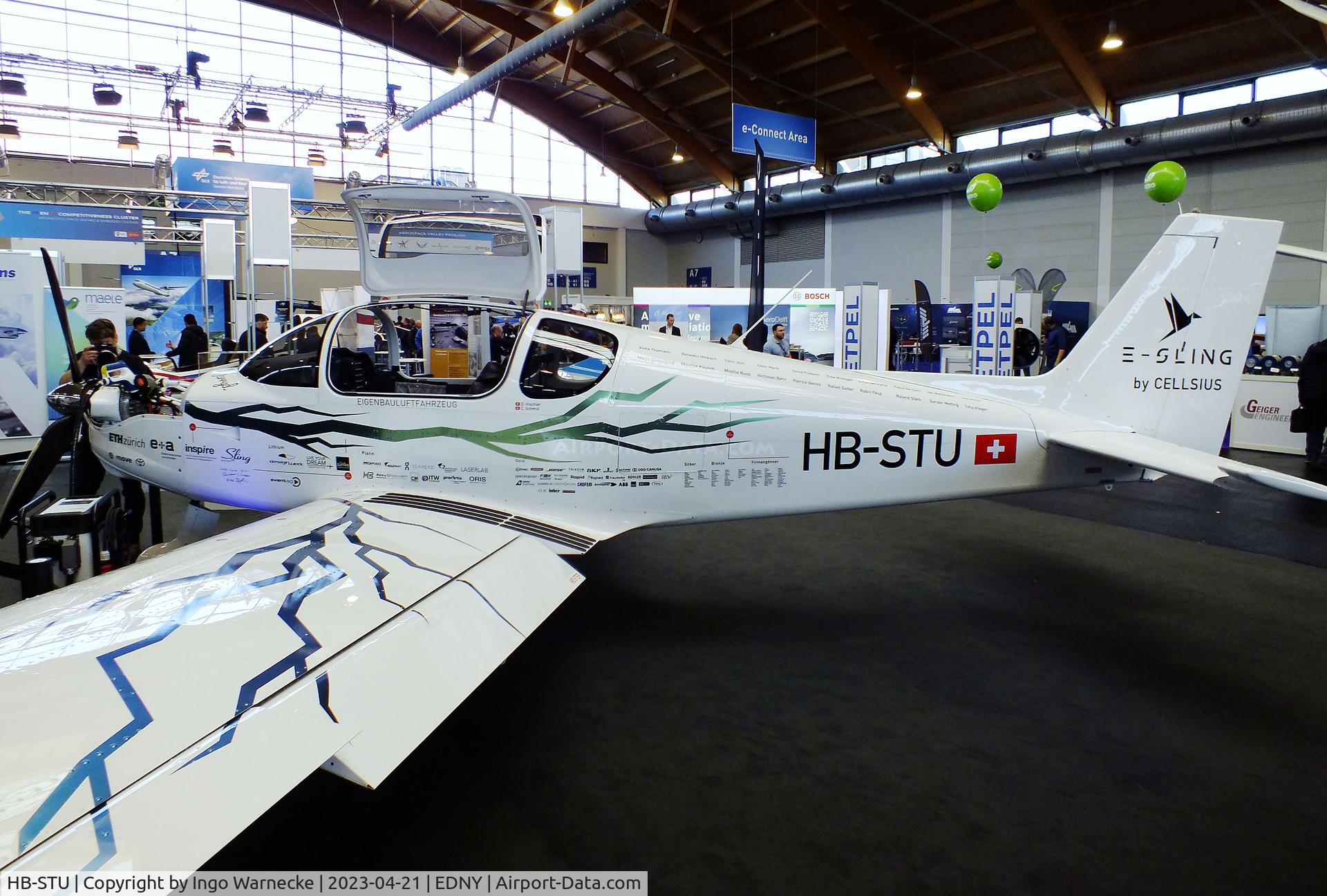 HB-STU, 2022 The Airplane Factory / ETH Zürich E-Sling 4 C/N 253SK, The Airplane Factory / ETH Zürich Cellsius E-Sling 4 with electric motor at the AERO 2023, Friedrichshafen