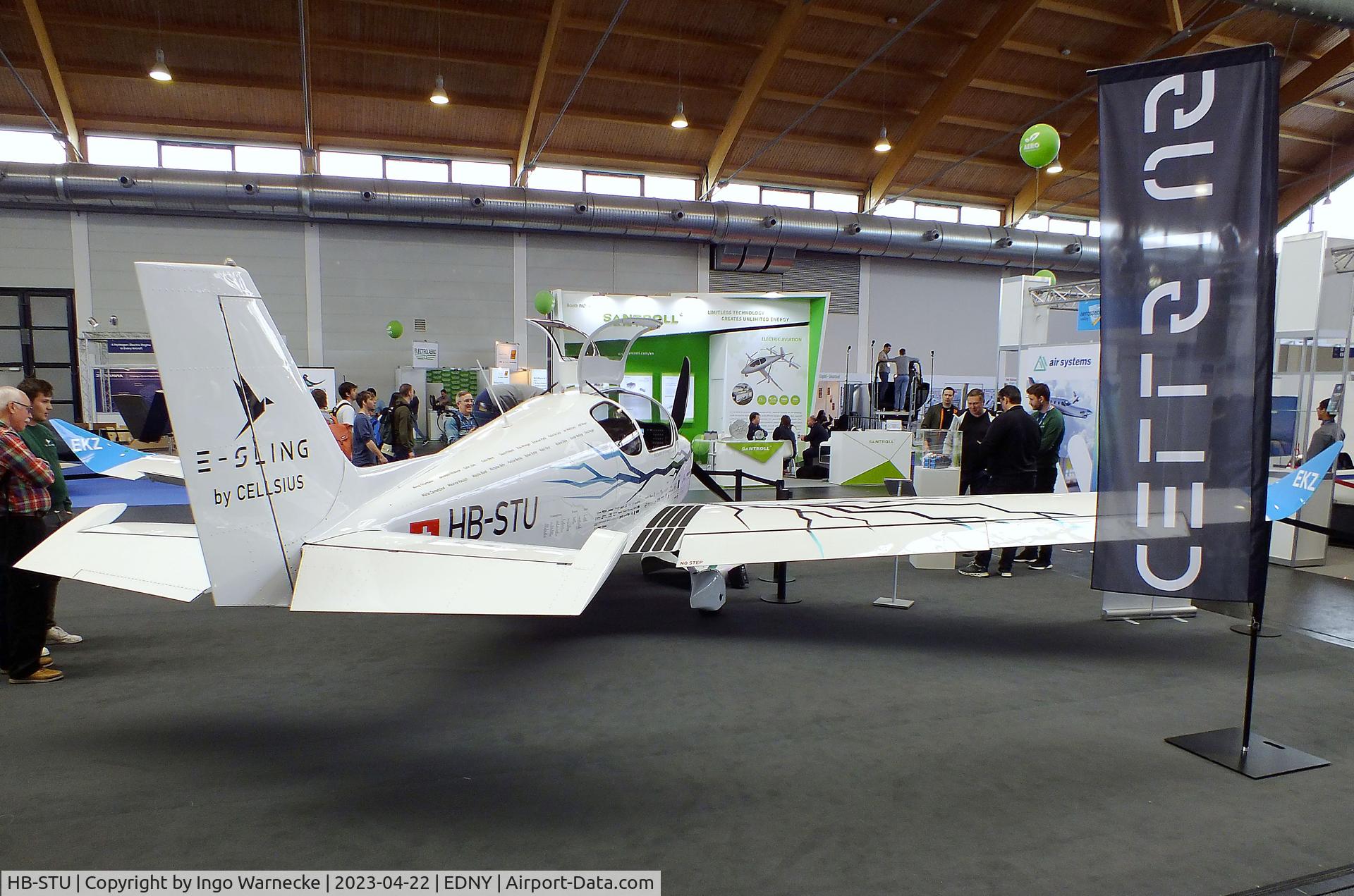 HB-STU, 2022 The Airplane Factory / ETH Zürich E-Sling 4 C/N 253SK, The Airplane Factory / ETH Zürich Cellsius E-Sling 4 with electric motor at the AERO 2023, Friedrichshafen