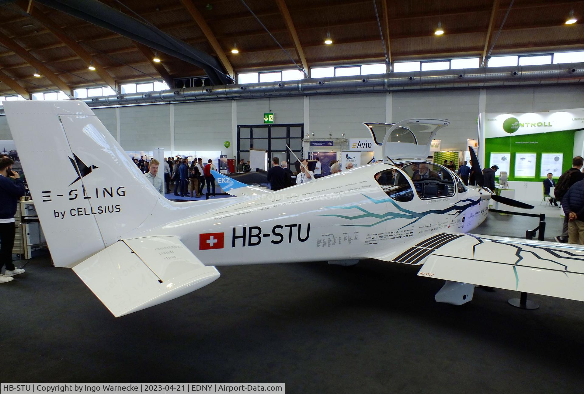 HB-STU, 2022 The Airplane Factory / ETH Zürich E-Sling 4 C/N 253SK, The Airplane Factory / ETH Zürich Cellsius E-Sling 4 with electric motor at the AERO 2023, Friedrichshafen