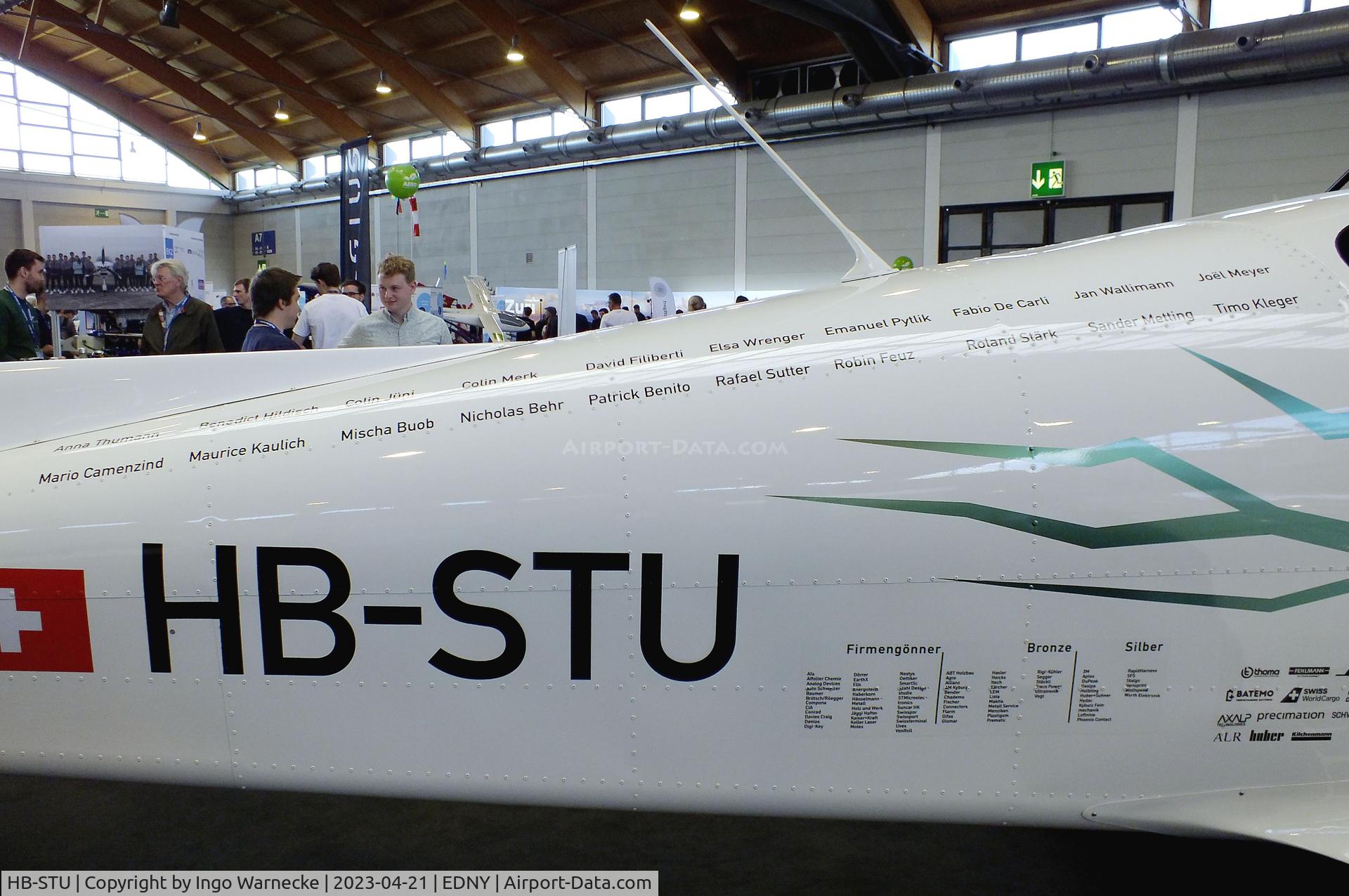 HB-STU, 2022 The Airplane Factory / ETH Zürich E-Sling 4 C/N 253SK, The Airplane Factory / ETH Zürich Cellsius E-Sling 4 with electric motor at the AERO 2023, Friedrichshafen