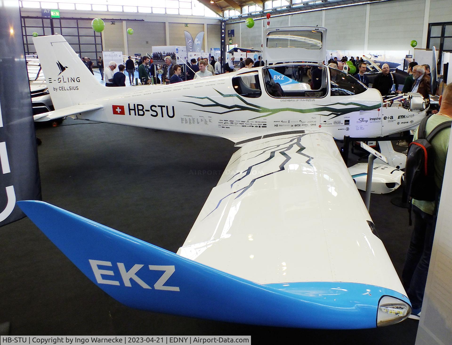 HB-STU, 2022 The Airplane Factory / ETH Zürich E-Sling 4 C/N 253SK, The Airplane Factory / ETH Zürich Cellsius E-Sling 4 with electric motor at the AERO 2023, Friedrichshafen