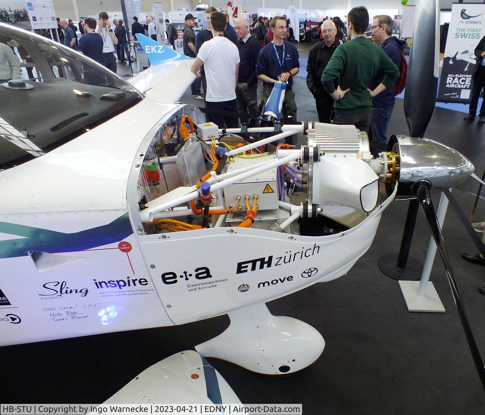 HB-STU, 2022 The Airplane Factory / ETH Zürich E-Sling 4 C/N 253SK, The Airplane Factory / ETH Zürich Cellsius E-Sling 4 with electric motor at the AERO 2023, Friedrichshafen