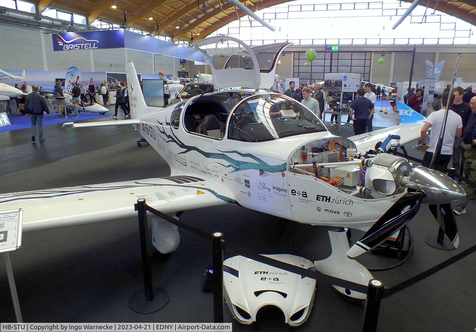 HB-STU, 2022 The Airplane Factory / ETH Zürich E-Sling 4 C/N 253SK, The Airplane Factory / ETH Zürich Cellsius E-Sling 4 with electric motor at the AERO 2023, Friedrichshafen