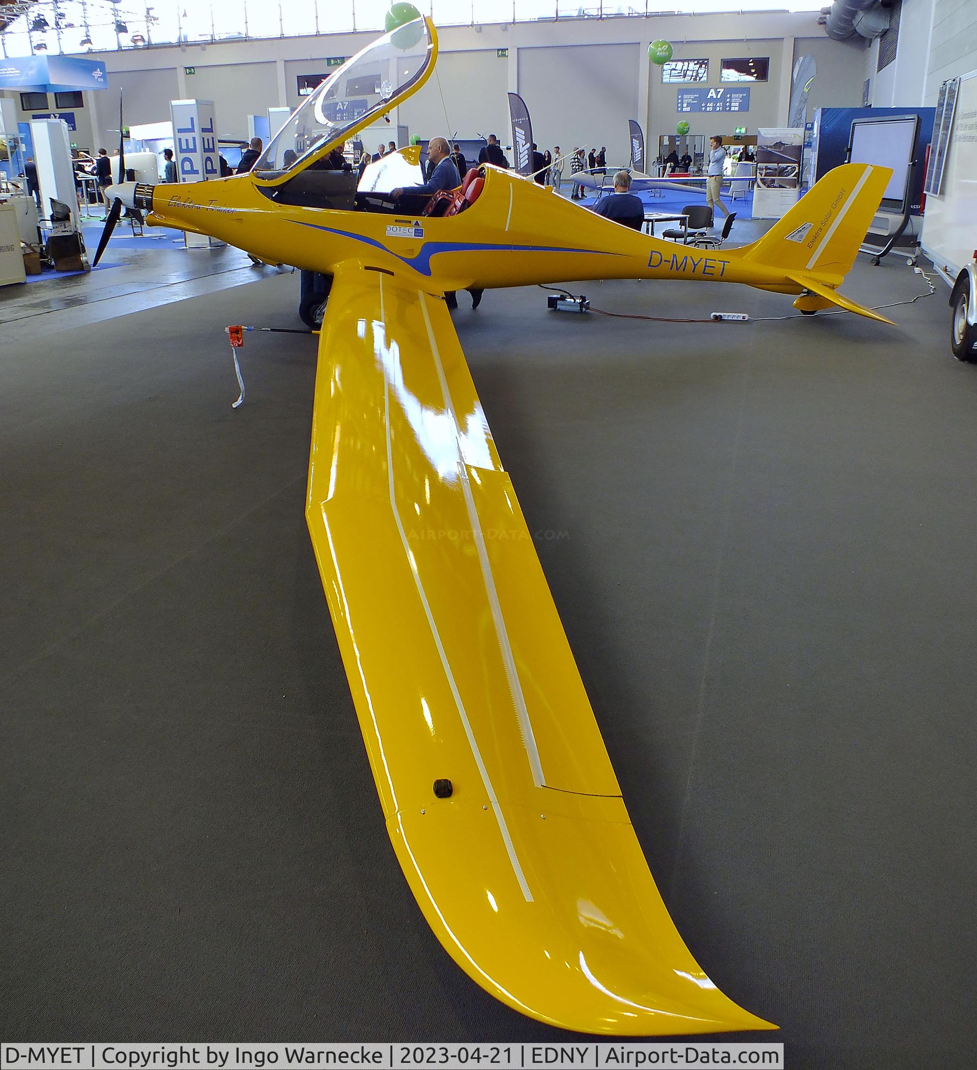 D-MYET, 2022 Elektra Solar Elektra Trainer C/N 001, Elektra Solar Elektra Trainer prototype at the AERO 2023, Friedrichshafen