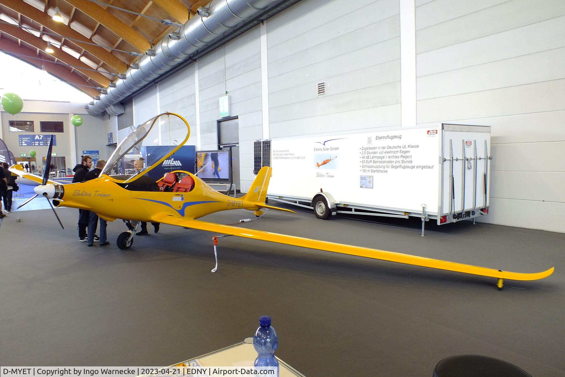 D-MYET, 2022 Elektra Solar Elektra Trainer C/N 001, Elektra Solar Elektra Trainer prototype at the AERO 2023, Friedrichshafen