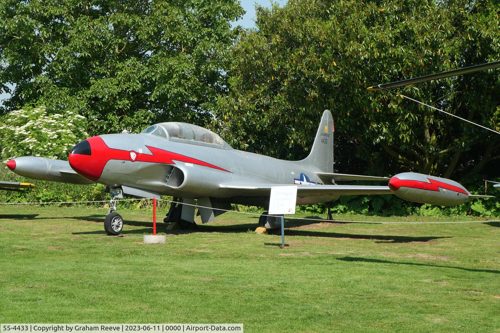 55-4433, 1956 Lockheed T-33A Shooting Star C/N 580-9877, Preserved at the Norfolk and Suffolk Aviation Museum, Flixton.