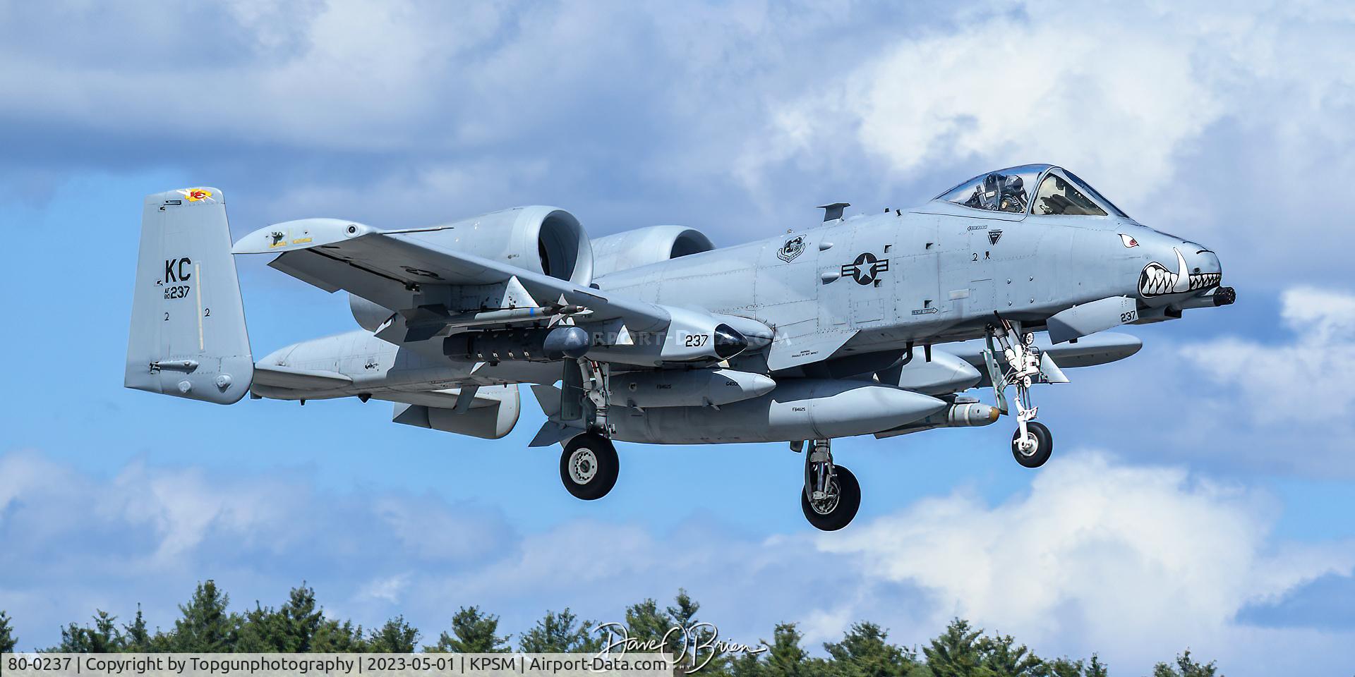 80-0237, 1980 Fairchild Republic A-10C Thunderbolt II C/N A10-0587, KACEY23