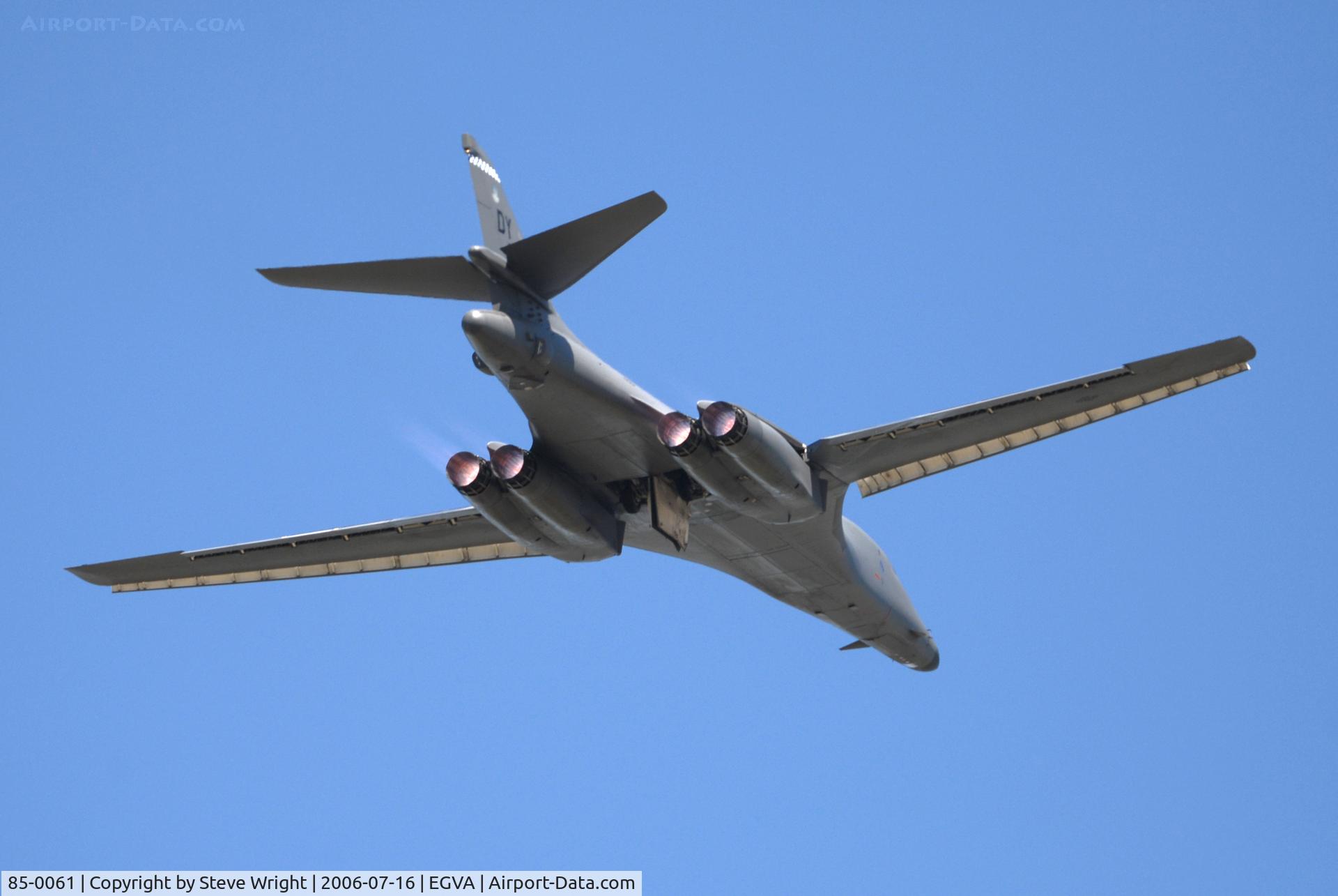 85-0061, 1985 Rockwell B-1B Lancer C/N 21, Royal International Air Tattoo. RAF Fairford UK