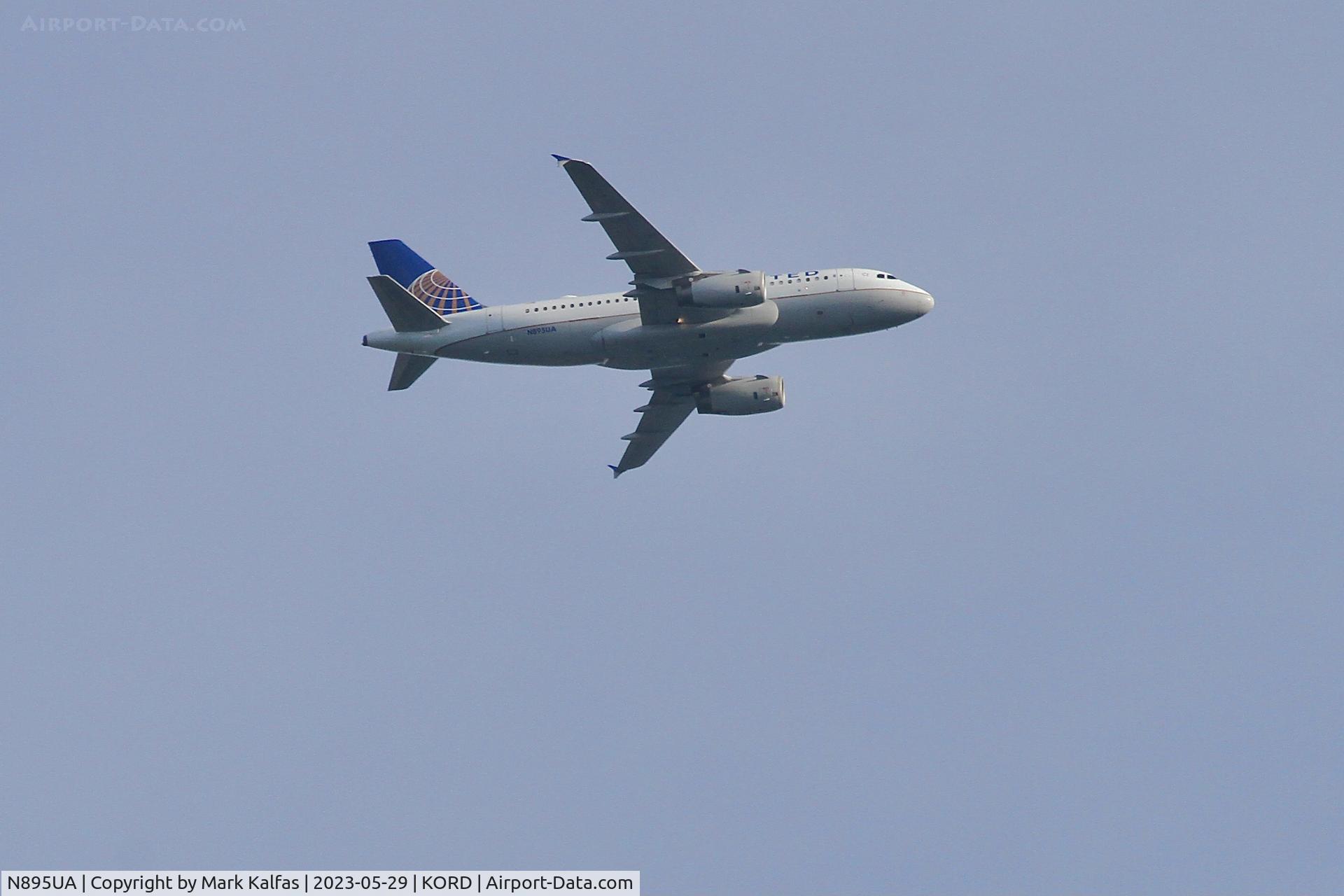 N895UA, 2007 Airbus A319-132 C/N 3020, United Airlines Airbus A319-132/A319 N895UA UAL771 BNA-ORD