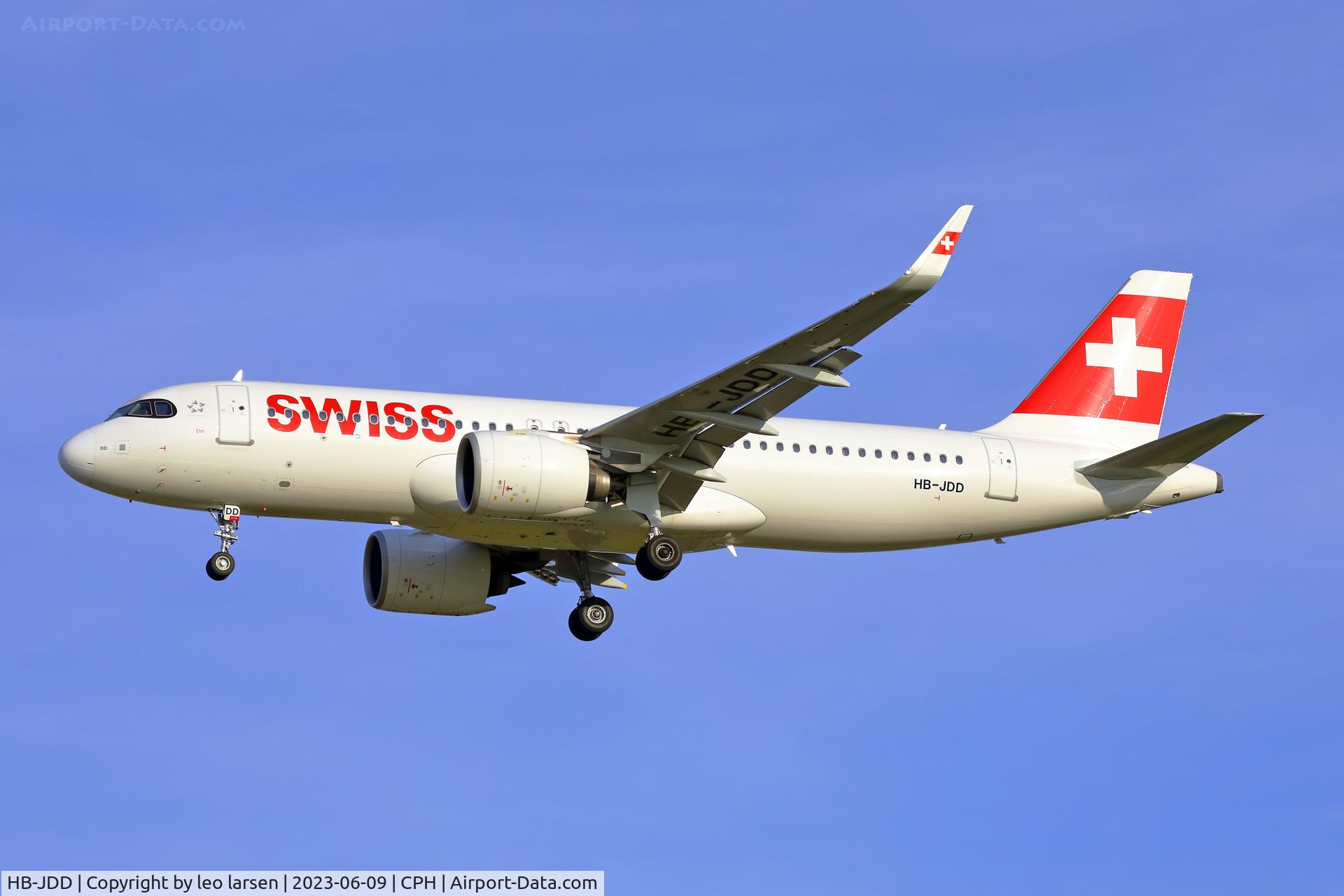 HB-JDD, 2021 Airbus A320-271N C/N 10944, Copenhagen 9.6.2023