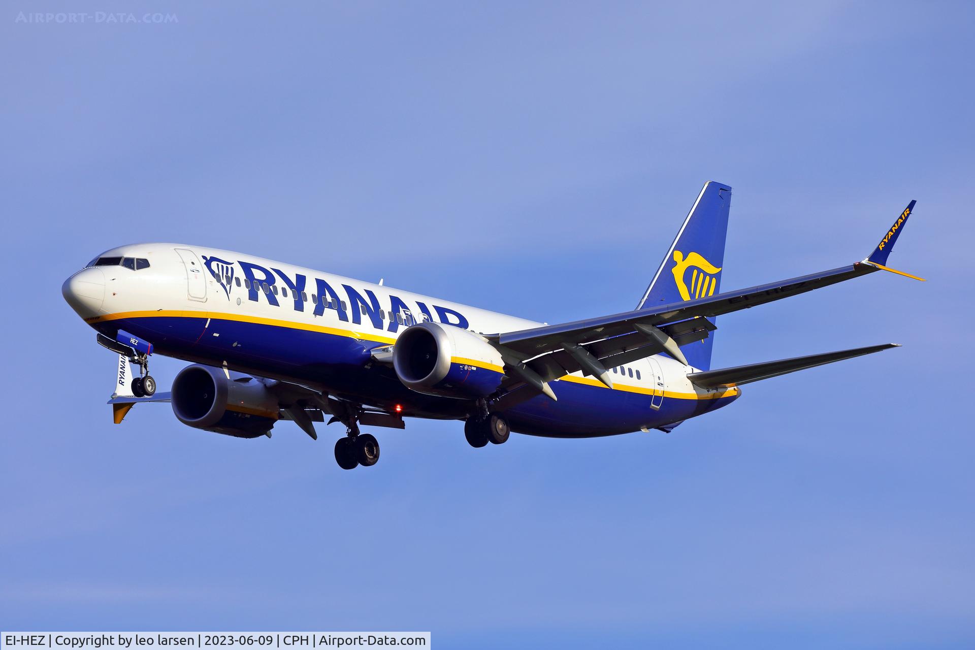 EI-HEZ, 2019 Boeing 737-8-200 MAX C/N 62312, Copenhagen 9.6.2022