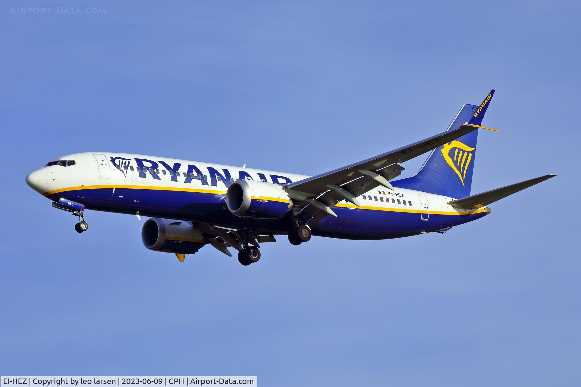 EI-HEZ, 2019 Boeing 737-8-200 MAX C/N 62312, Copenhagen 9.6.2023